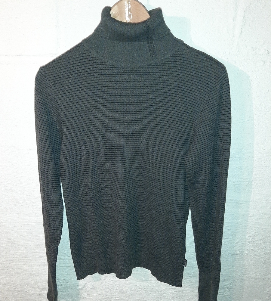 Versace Turtleneck Knit Fitted Sweater Sz S